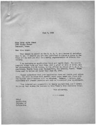 Letter to Daisy Anita Adams, June 6, 1942