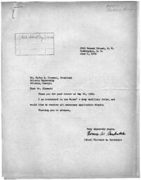 Correspondence Between Dr. Rufus E. Clement and Florence A. Barksdale, June 1, 1942