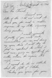 Correspondence Between Dr. Rufus E. Clement and Siergei Powelle, August 19, 1946