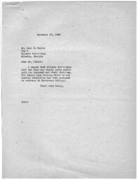 Letter to Paul E. Waller, November 27, 1946