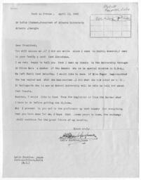 Correspondence Between Dr. Rufus E. Clement and Lelio Faublas, April 1943