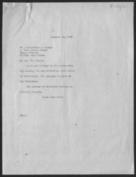 Correspondence Between Dr. Rufus E. Clement and Christopher Fadipe, October 1948