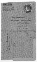 Correspondence Between Dr. Rufus E. Clement and Ayorinde Odubanjo, 1948