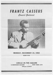 Program for Frantz Casseus Concert, December 15, 1952