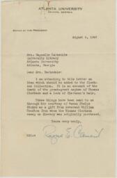 Letter from Clement Rufus to Gaynelle Barksdale, August 4, 1947