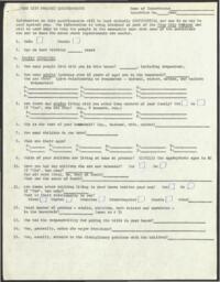 "Vine City Project Questionnaire", circa 1966