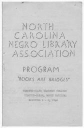 North Carolina Negro Library Association Program vol. 1 no. 5, 1946