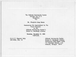 Invitation to Virginia Lacy Jones' Appointment as Director, December 8, 1981