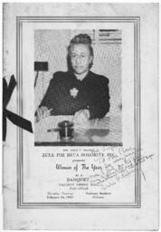 Sadie P. Delaney Woman of the Year Program, Zeta Phi Beta Sorority, February 24, 1949