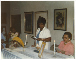 Virginia Lacy Jones at Beta Phi Mu Initiation, circa 1980