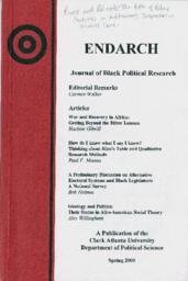 Endarch: Journal of Black Political Research Vol. 2000, No. 1 Spring 2000