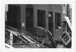 Burned-Out Building and Debris, circa 1969