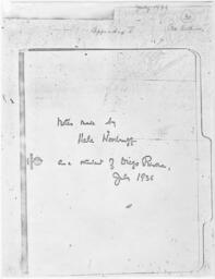 Notes Made by Hale Woodruff, July 1936