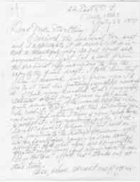 Correspondence from Hale Woodruff to Winifred Stoelting, July 23, 1978