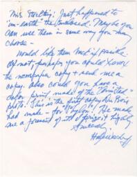 Correspondence from Hale Woodruff to Winifred Stoelting, July 28, 1978