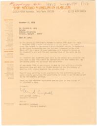 Correspondence from Mary Smith Campbell to Richard Long, November 22, 1978