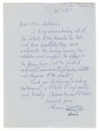 Correspondence from Theresa Woodruff to Theda Jackson, April 10, 1981