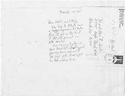 Correspondence from Theresa Woodruff to Millicent Dobbs Jordan and Robert Jordan, November 8, 1973