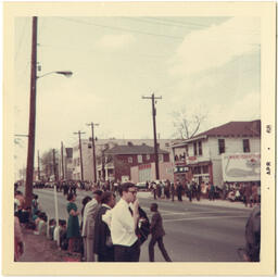 Onlookers Watch Funeral Procession for Martin Luther King Jr., April 9, 1968