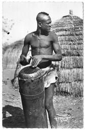 Man Playing a Drum, circa 1930