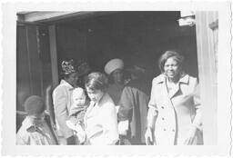 Coretta Scott King Greets Churchgoers, October 26, 1969