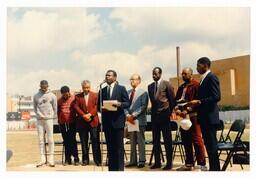 Ceremony for Edwin Moses Track and Field, circa 1980