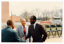 Ceremony for Edwin Moses Track and Field, circa 1980