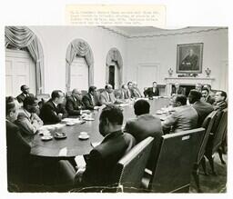 Black College Presidents Summit at The White House Including President Richard Nixon, May 1970