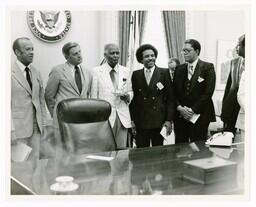 White House visit including Hugh Gloster, Walter Mondale and Others, circa 1980