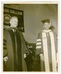 Commencement including Hugh M. Gloster and Charles E. Merril, circa 1970