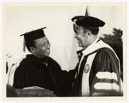 Commencement including Hugh Gloster and William Tolbert, circa 1970