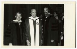 Commencement including Malcolm Corrin, Hugh M. Gloster, Jesse L. Jackson, circa 1982