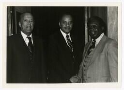 Dr. Hugh M. Gloster, Richard Arrington, Dr. Ralph Abernathy, February 1980