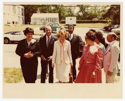 Group including Dr. and Mrs. Hugh M. Gloster, circa 1976