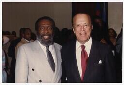 Dick Gregory with Hugh M. Gloster, circa 1980