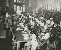 A Teacher and Students, circa 1953