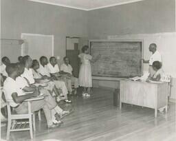 A Teacher and Students, circa 1953