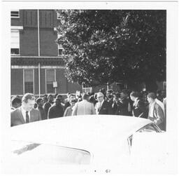 Everett Millican Shaking Hands With Voters, October 1967