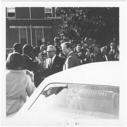 Everett Millican Greets Voters, October 1967