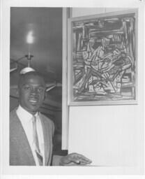 Arthur Rose With His Painting, 1959