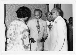 Clarence Bacote at Retirement Dinner, 1977