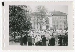 Campus Lawn with Crowd, circa 1950