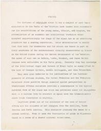 Preface and "An Introduction to Négritude: A Primer of Black Awareness Among Afro-French Writers", circa 1963