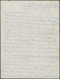 Correspondence from Billy to Elizabeth McDuffie, December 27, 1960