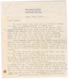 Correspondence from Henrietta Nesbitt to Elizabeth McDuffie, March 12, 1952