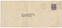 Envelope from Eleanor Roosevelt, August 13, 1950