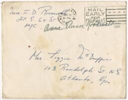 Envelope from Eleanor Roosevelt, December 12, 1956