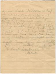 Correspondence from Sarah [Stanfield?] to Elizabeth McDuffie, circa 1941