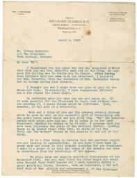 Correspondence from William J. Thompkins to Irvin McDuffie, April 4, 1939