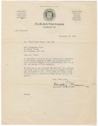 Correspondence to Georgeanna Dixon, September 17, 1943